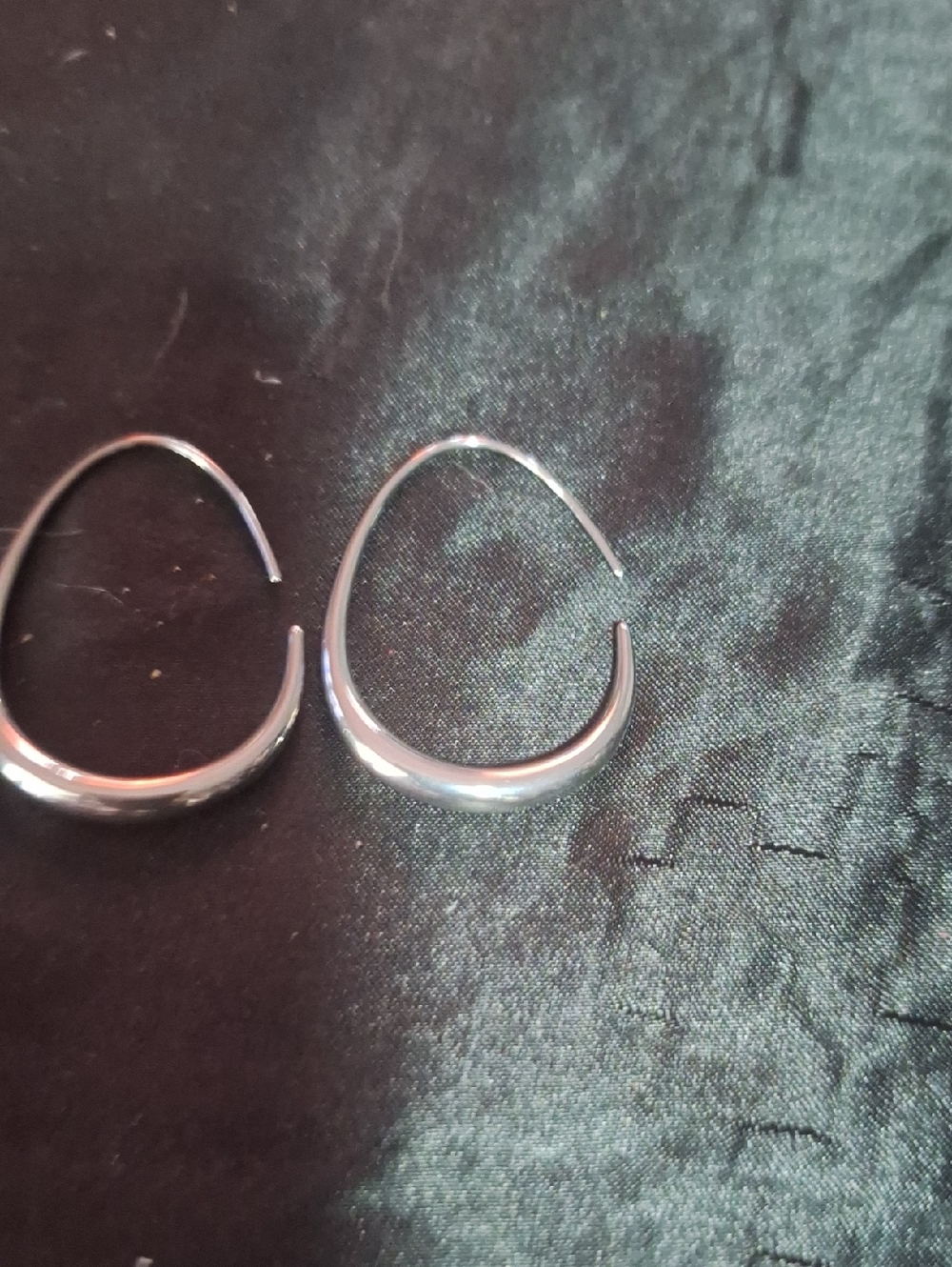 Silver Crescent Hoop Earrings - Classic Women’s Jewelry